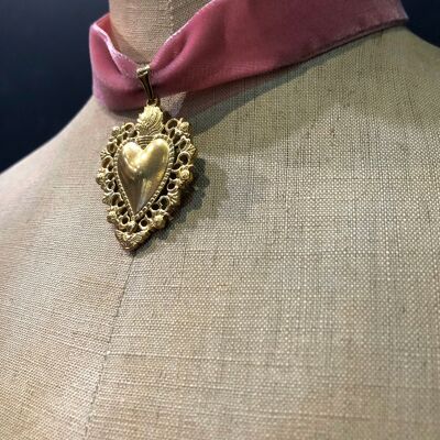 Collar Romeo - Gargantilla de Terciopelo Rosa