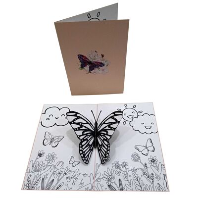 Butterfly in 3D in a garden - pack