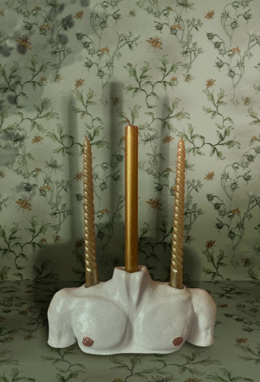 TETONI D'ORO | PORTACANDELE TORSO