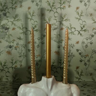 GOLDEN TETONS | TORSO CANDLE HOLDER