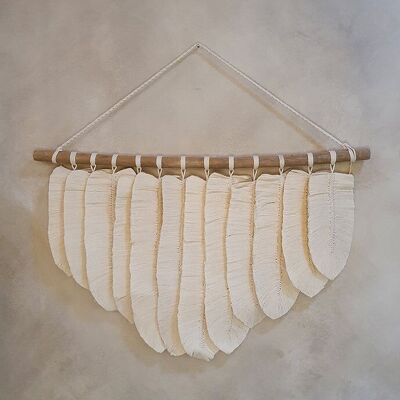 Wall decoration feather - white