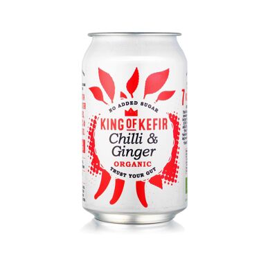 KING OF KEFIR ORGANIC CHILLI & GINGER, 12 X 330ML CANS