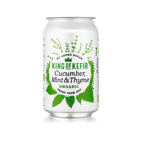 KING OF KEFIR ORGANIC CUCUMBER MINT & THYME, 12 X 330ML CANS