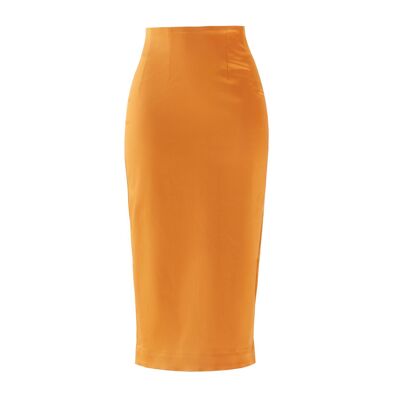 Apricot Pencil Skirt