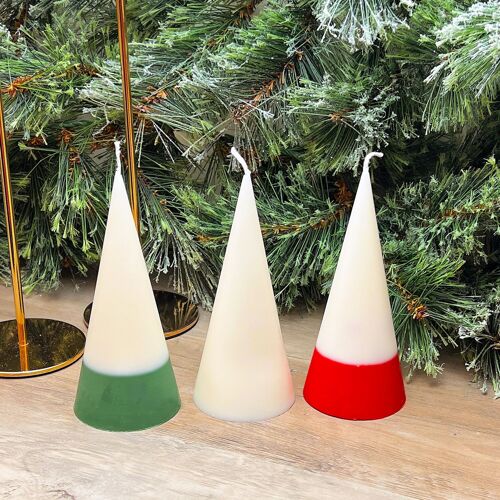 White Christmas Pillar Candle - Ombre Christmas Candles - Christmas Dinner Table Candle