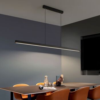Suspension Jade Noir LED Dimmable: Luminaire Design Aluminium Intérieur Moderne 7