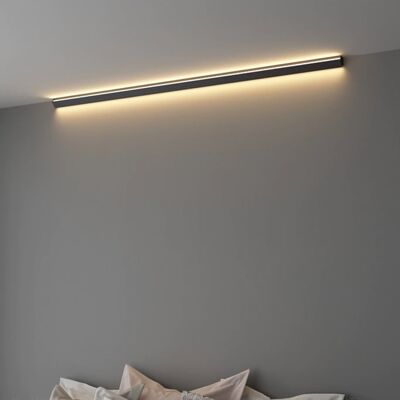 Anky wall light Black Long angle lamp against the modern rectangle wall