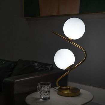 Lampe à Poser Sphera en Aluminium Doré Or : Design Élégant, Éclairage LED Économique et Longue Durée 10
