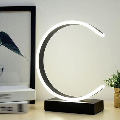 Lampe à Poser Aku: Design Épuré, Éclairage LED Chaleureux, 3 Jeux de Lumières