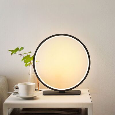 Impira lámpara de mesa círculo mesita de noche diseño moderno regulable varios blancos negro