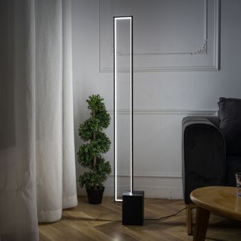 Lampadaire Quadra Noir: lampe Design Épuré, 3 Tons de Lumière, lumière, Éclairage LED Moderne 10