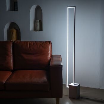 Lampadaire Quadra Blanc: Design Épuré, 3 Tons de Lumière, Télécommande Incluse, Éclairage LED Moderne 3