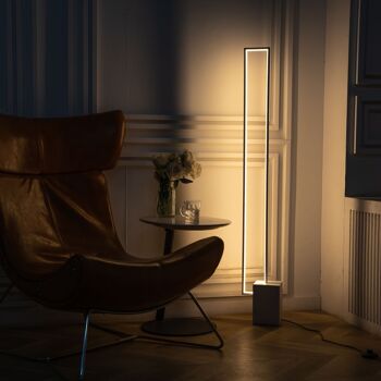 Lampadaire Quadra Blanc: Design Épuré, 3 Tons de Lumière, Télécommande Incluse, Éclairage LED Moderne 8