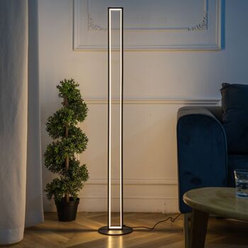 Lampadaire Silta Noir: Design Nordique, Lumière LED Blanche Chaude, Économie d'Énergie, Style Épuré pour Intérieurs Modernes 7