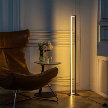 Lampadaire Silta Noir: Design Nordique, Lumière LED Blanche Chaude, Économie d'Énergie, Style Épuré pour Intérieurs Modernes 8
