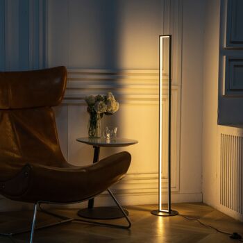 Lampadaire Silta Noir: Design Nordique, Lumière LED Blanche Chaude, Économie d'Énergie, Style Épuré pour Intérieurs Modernes 9