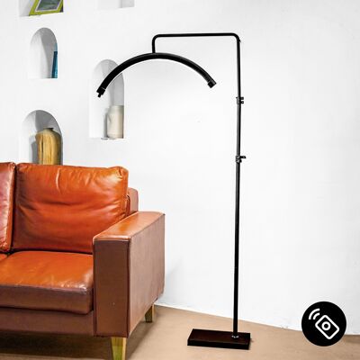 Lámpara de Pie Eden: Lámpara de Diseño Estético, Intensidad de Luz Variable, Giratoria 360°, Iluminación LED Moderna y Regulable