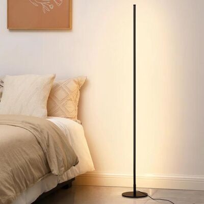 Black Halo Floor Lamp: Modern Design Lamp, LED Warm Light, Energy Saving