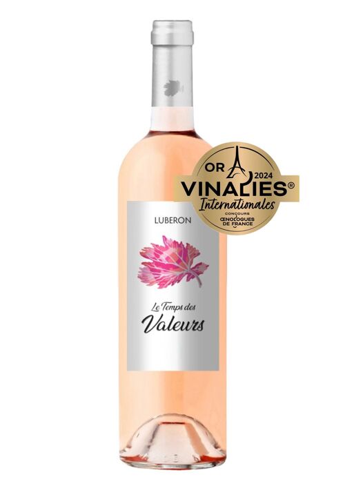 Vin rosé VEGAN - Le Temps des Valeurs 2023 Médaille d'OR