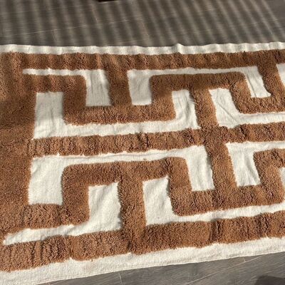 Icare-Teppich aus 100 % weicher Wolle, getuftete geometrische Muster