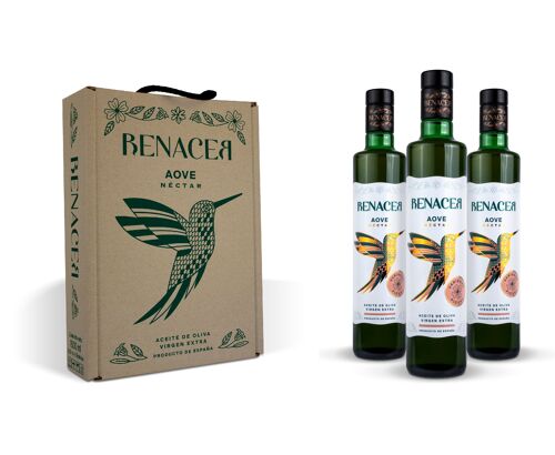 Aceite de Oliva Virgen Extra, caja de 3 botellas de 500 ml