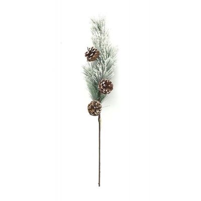Artificial fir branch and pine cone 60 cm