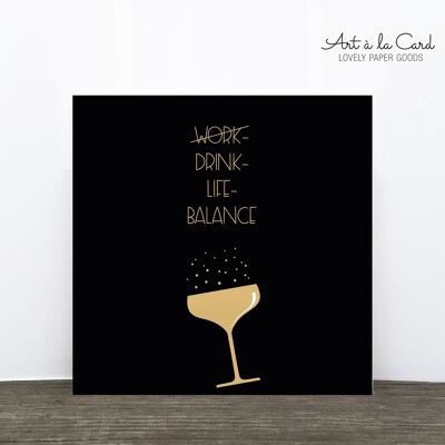 Serviette : Équilibre boisson-vie