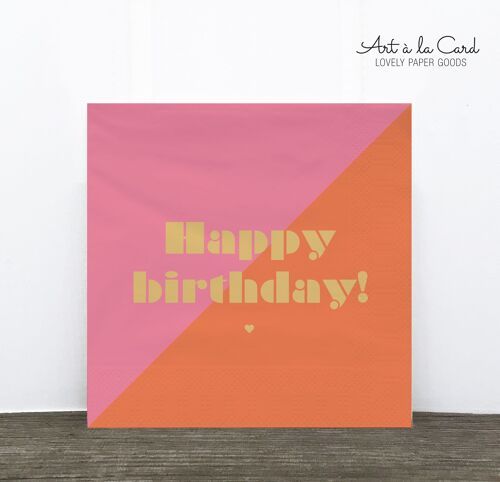 Serviette: Happy Birthday by Art Crad