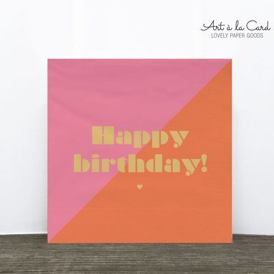 Napkin: Happy Birthday by Art Crad