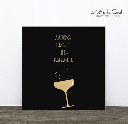 Cocktailserviette: Drink-Life-Balance