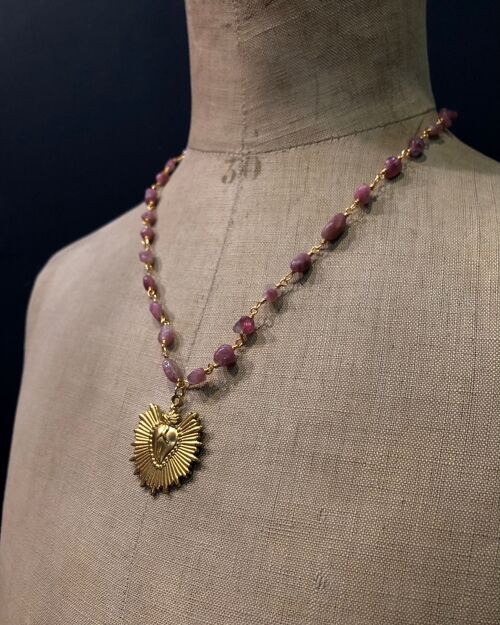 Collier Benvolio - Rhodonite