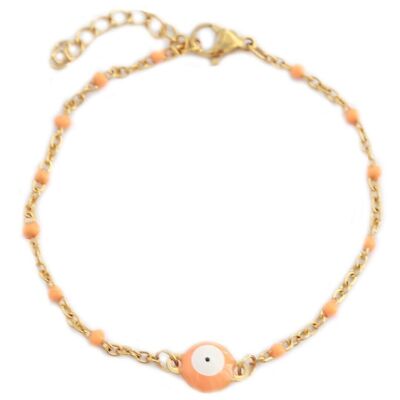 Bracelet oeil grec orange