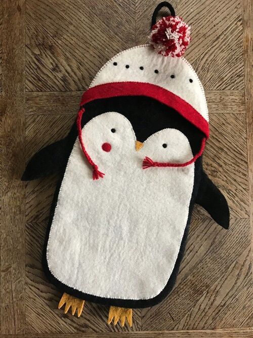 Red Pete the Penguin Felt Stocking