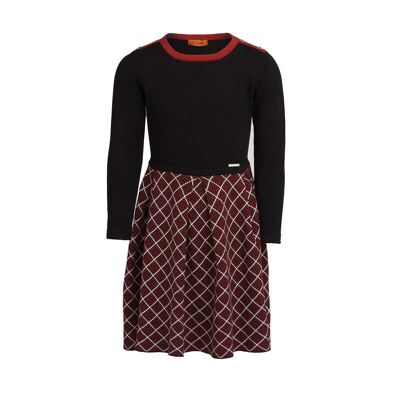 Royal Red Herringbone Girls Dress