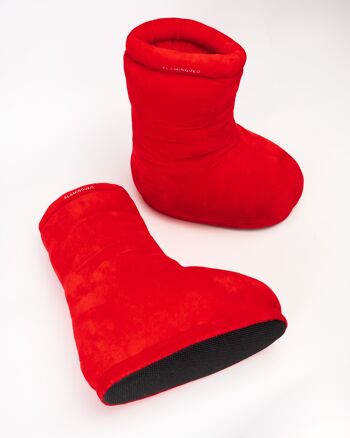 Pantoufles de maison - bottes rouges extra hautes unisexes 5