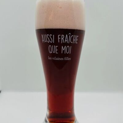 Idéal cadeau de Noël : Verre à bière XXL "Aussi fraiche que moi"