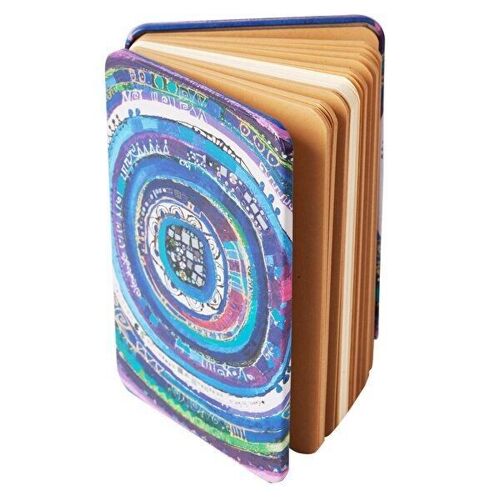 Biggdesign Evil Eye Notepad, Metal Cover, Pocket Agenda, 10x15 cm, 130 Sheets