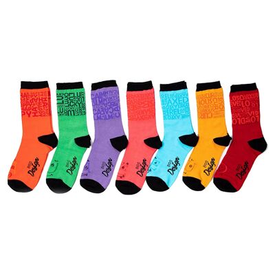 Biggdesign Moods Up 7 pièces chaussettes à douille femelle