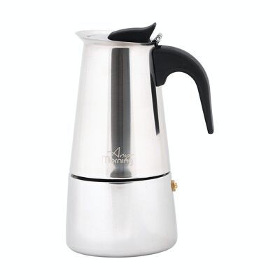 Any Morning Stove Top Espresso Maker Stainless Steel Percolator Coffee Pot 200 Ml