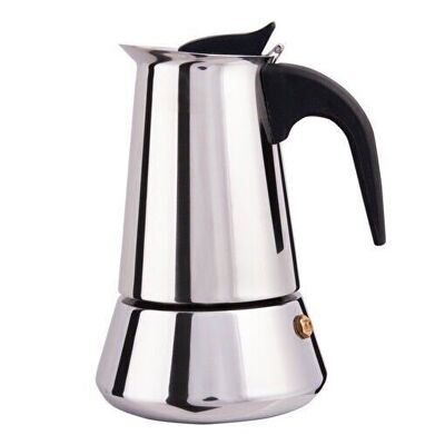 Biggcoffee Machine à expresso sur cuisinière, cafetière à moka, cafetière italienne, percolateur à café, cafetières à moca en acier inoxydable, cafetière 4 tasses 6,76 oz/200 ml