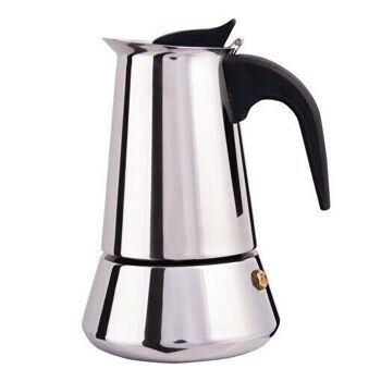 Biggcoffee Machine à expresso sur cuisinière, cafetière à moka, cafetière italienne, percolateur à café, cafetières à moca en acier inoxydable, cafetière 4 tasses 6,76 oz/200 ml 1