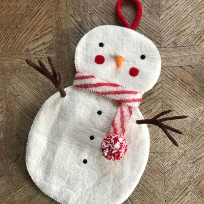 Snowman Felt Stocking