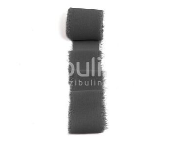 Ruban mousseline de soie - Gris foncé 2