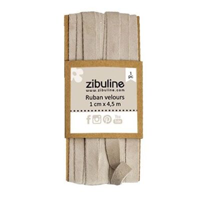 Ruban de velours - Beige ivoire