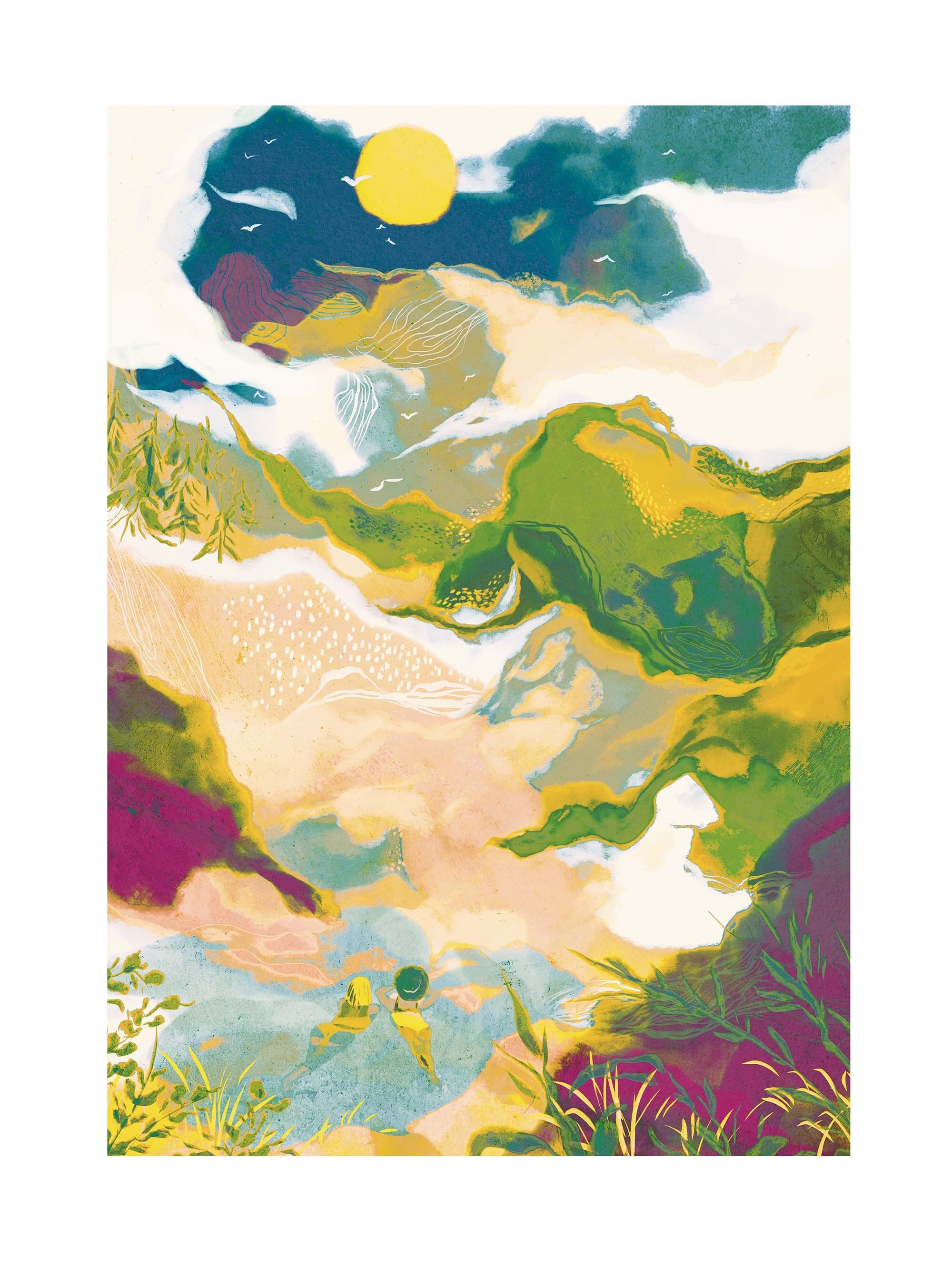 Das Bad in den Bergen-Plakat