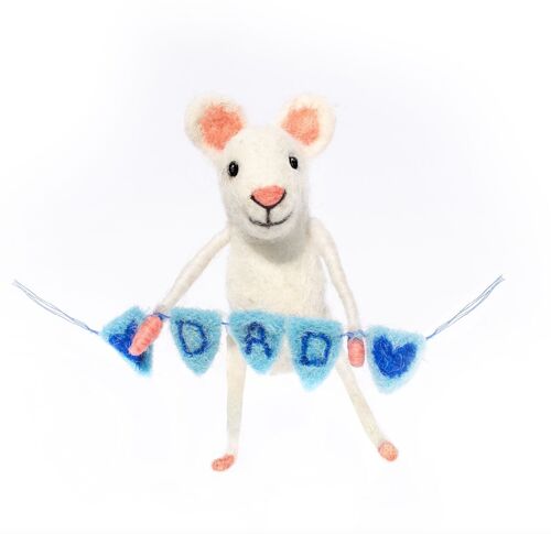 Mouse with Dad Bunting