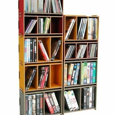 Media box DVD (stackable) made of wood
