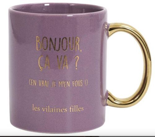 Idéal cadeau de Noel : Tasse "Bonjour ça va ? en vrai, je m'en fous"