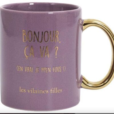 Idéal cadeau de Noel : Tasse "Bonjour ça va ? en vrai, je m'en fous"