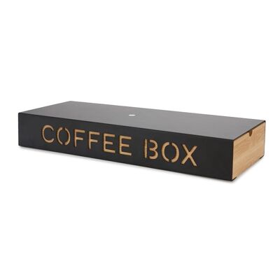 Schwarze Kaffeebox